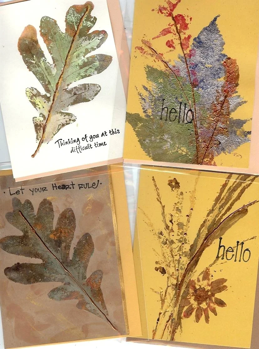 Nature printed greeting cards