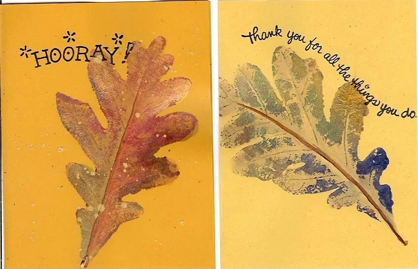 Nature Print cards I sold