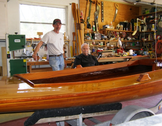 2010, Steve and my dad after refinishing Windancer