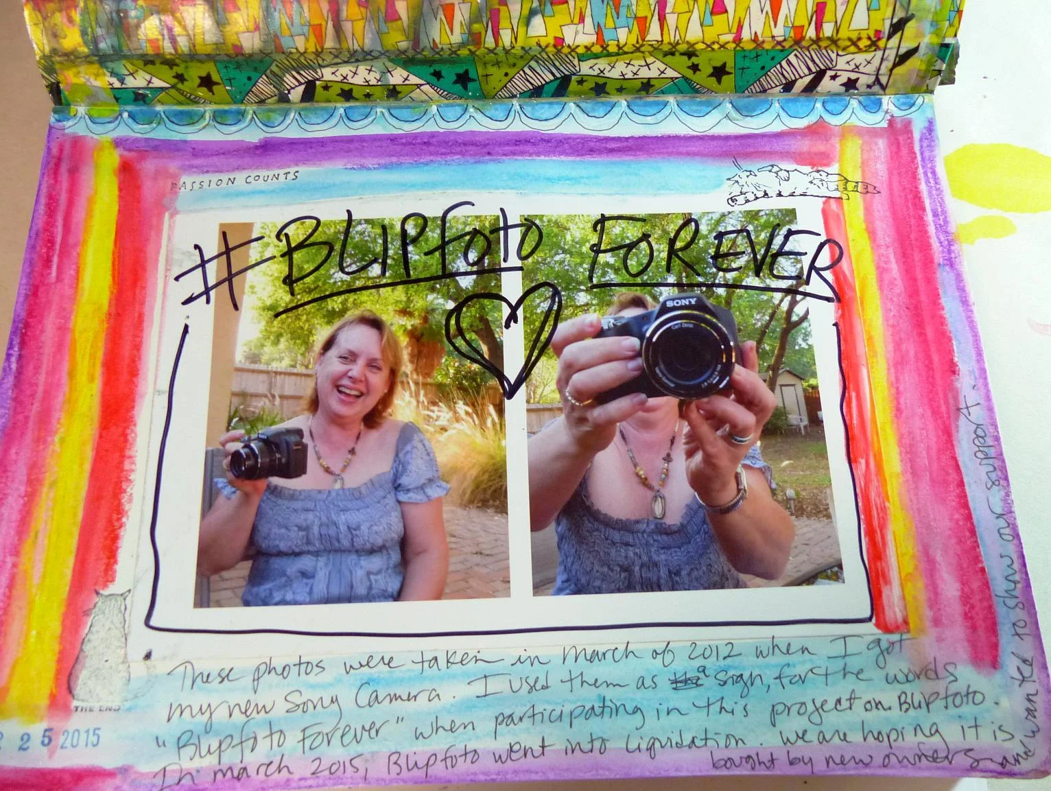 Just the photos in my journal BEFORE doodling