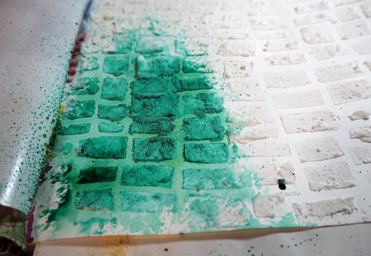 Testing a spray dye - Adirondack in Bottle Green