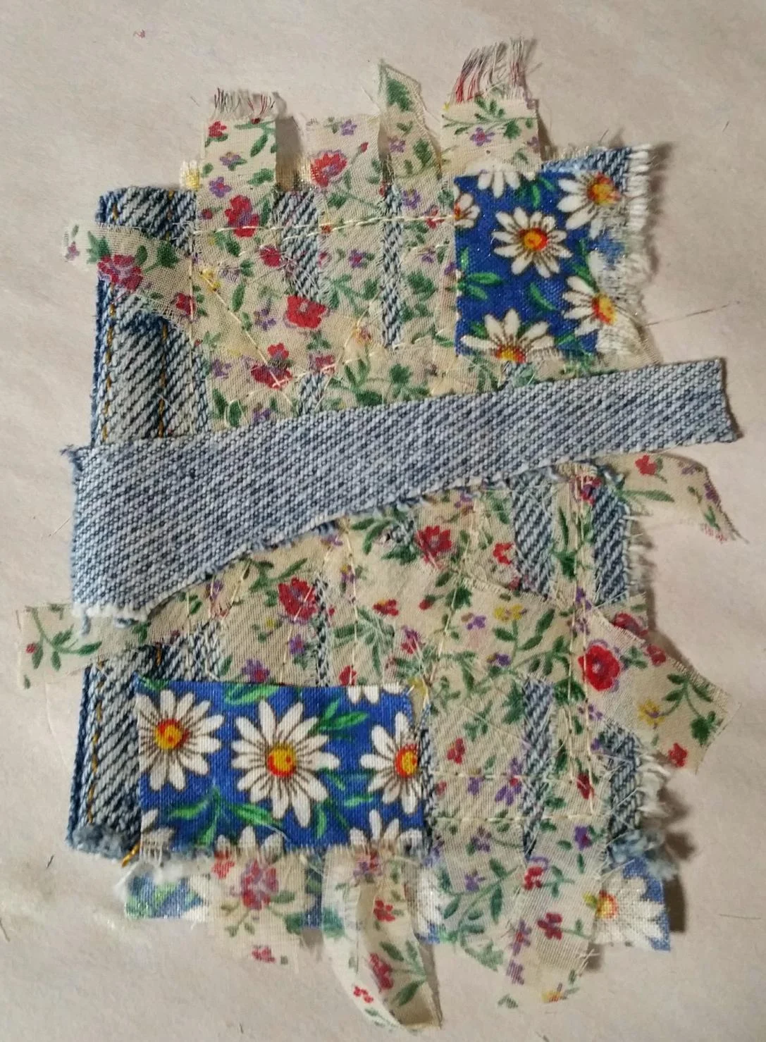 26. collage type fabric ATC - May 7, 2015