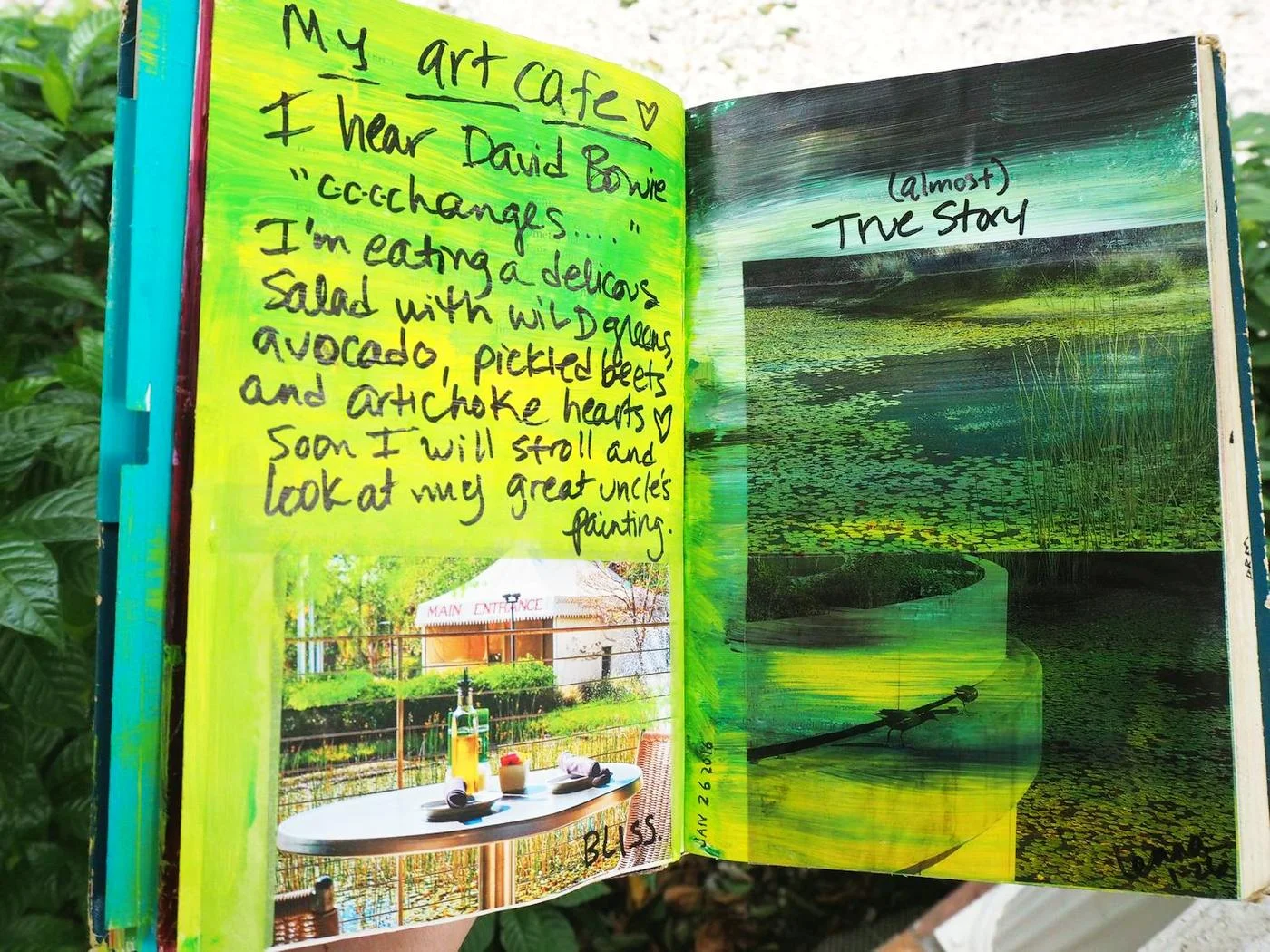 Art Journaling in an Altered Book