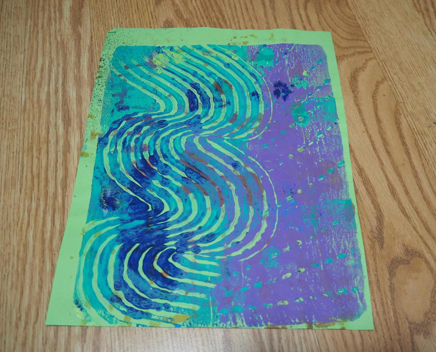 A Gelli plate printed sheet