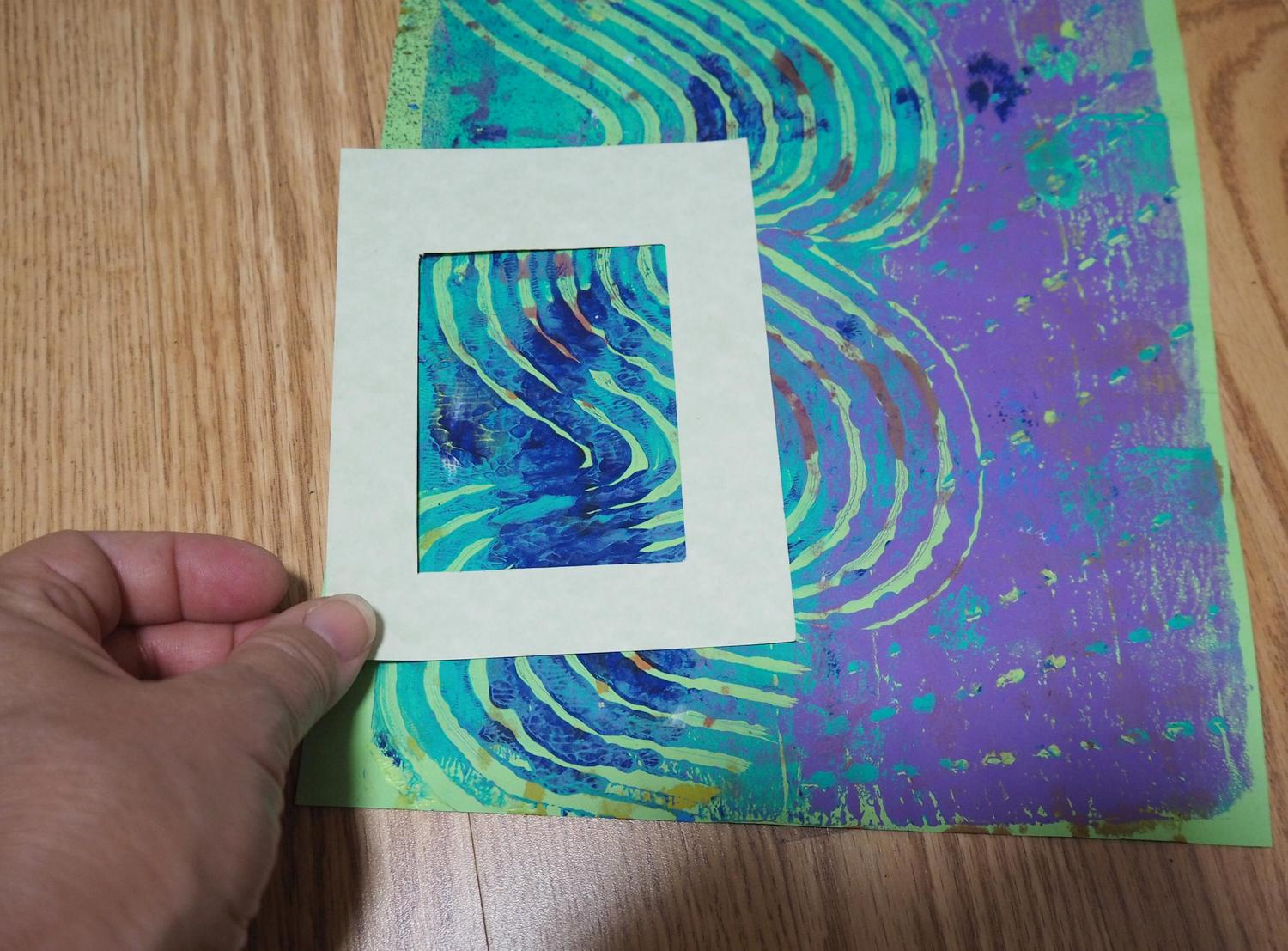 cropping frame in use