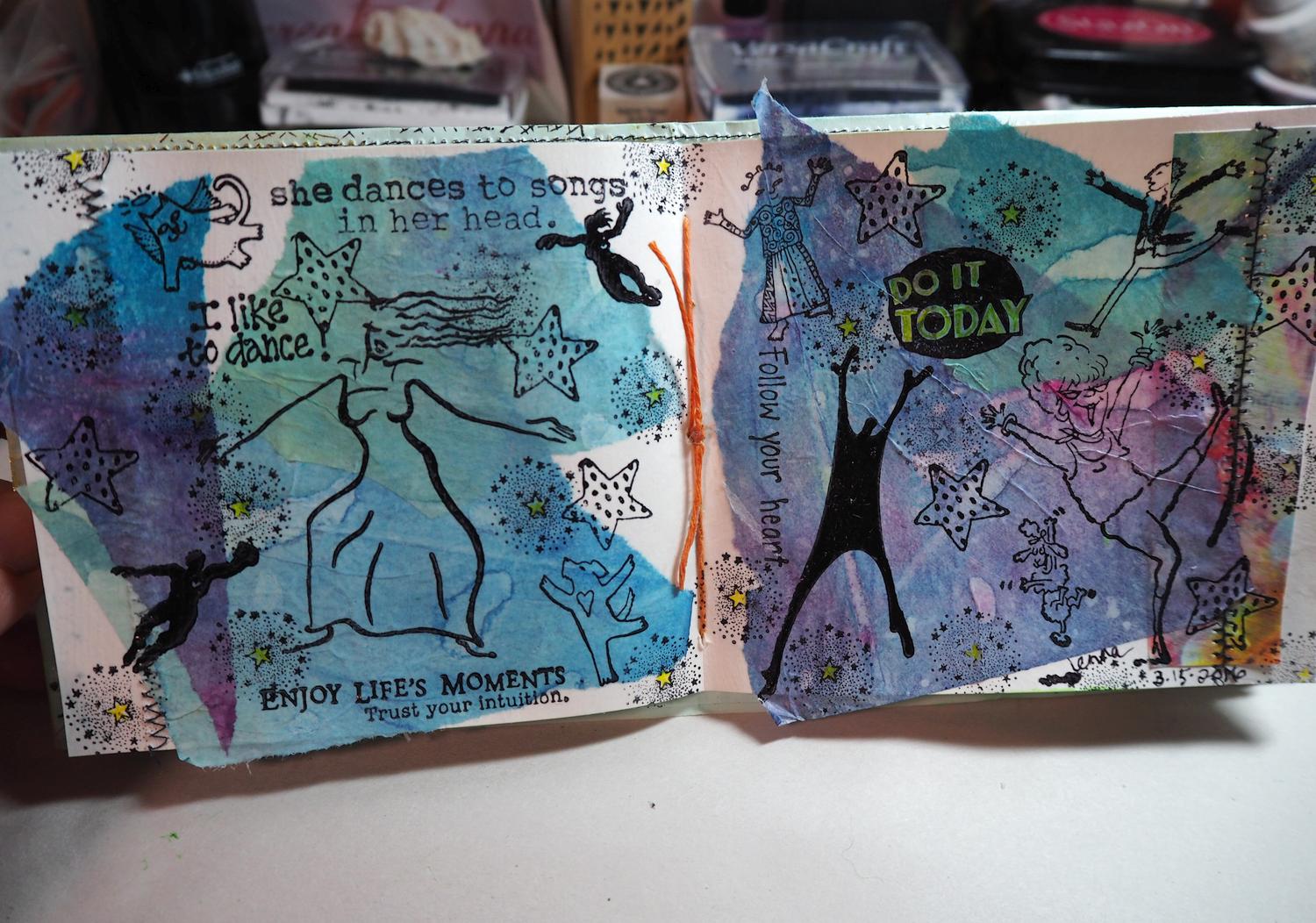 A lot of rubber stamping later and I was happy! Thanks Tammy for this spark! 