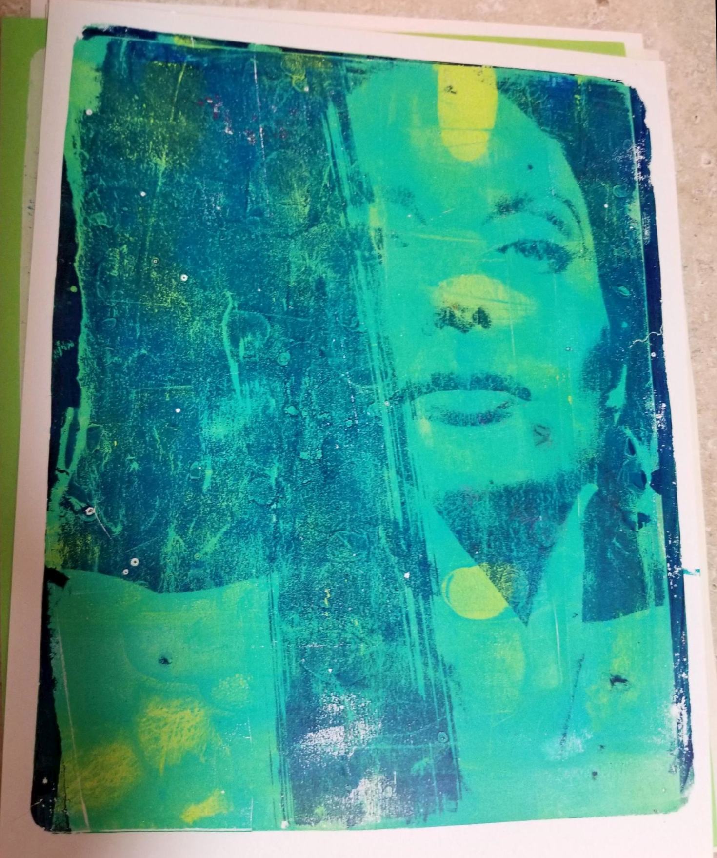 Gelli Plate Monoprint with Ballpoint Emboss Drawing Transfer - Belinda Del  Pesco