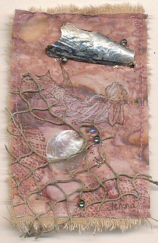 shells &amp; a fishing net scrap