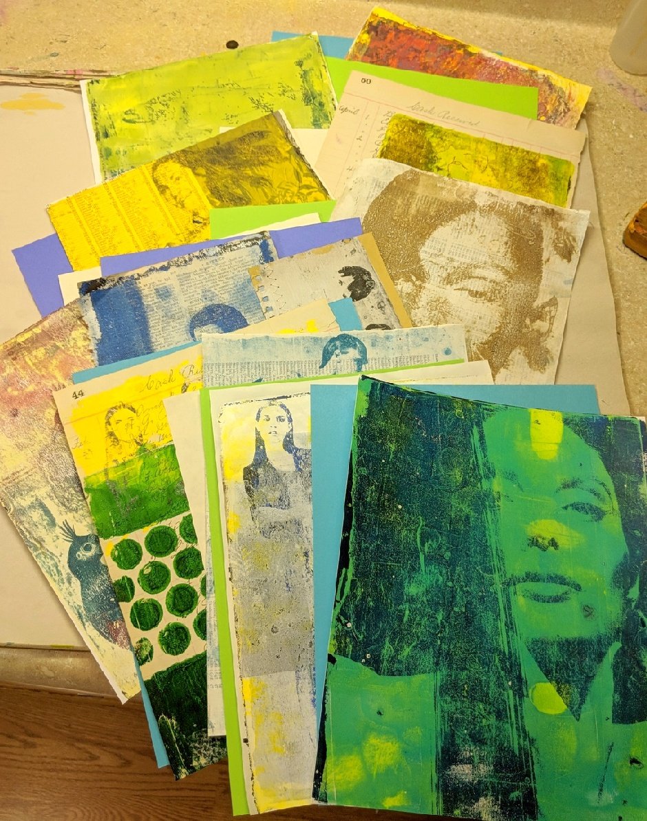 How to Teach Gelli Plate Printing, Photo Transfer Technique