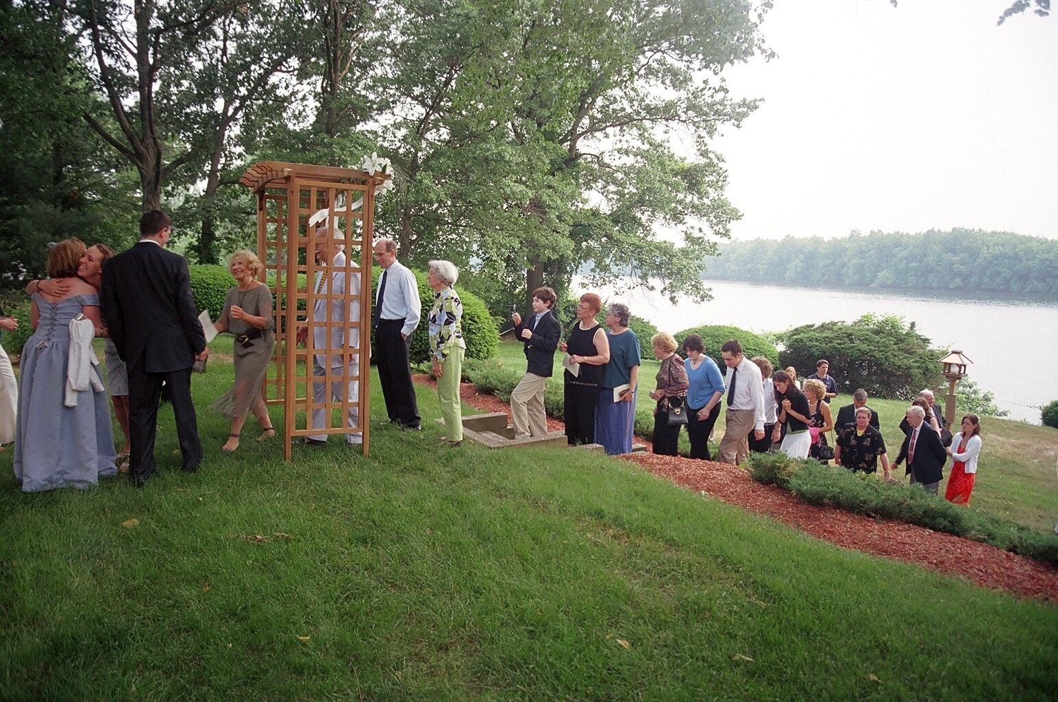 our wedding on the CT river
