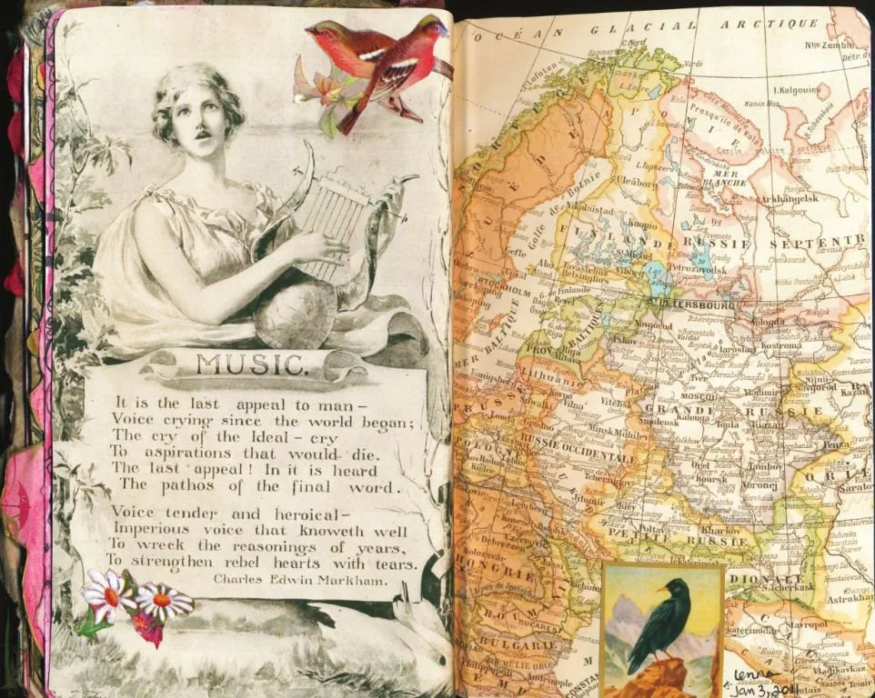 Combining art: Sketchbook &amp; Collage Club