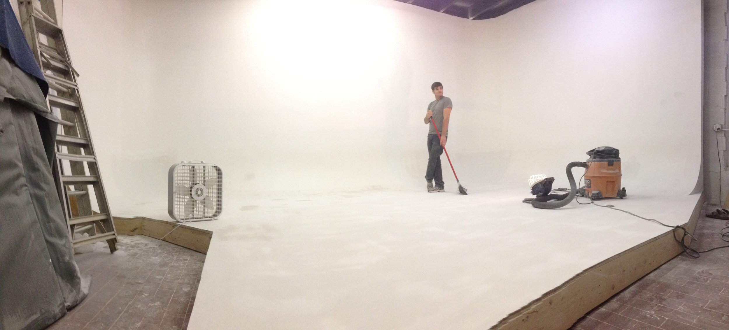 Building our studio in September 2012.