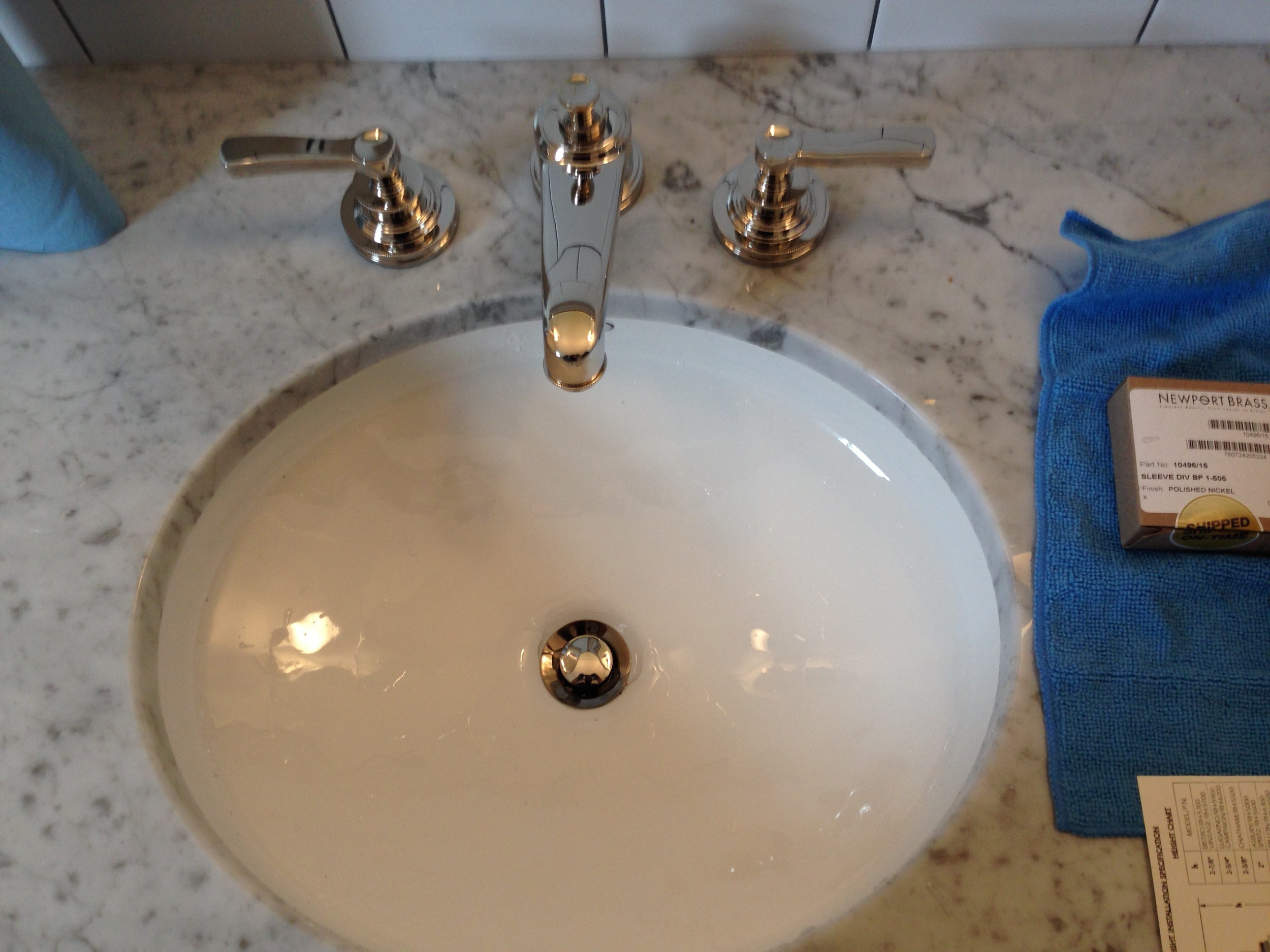 Newport Brass Wide Spread Bathroom faucet Install