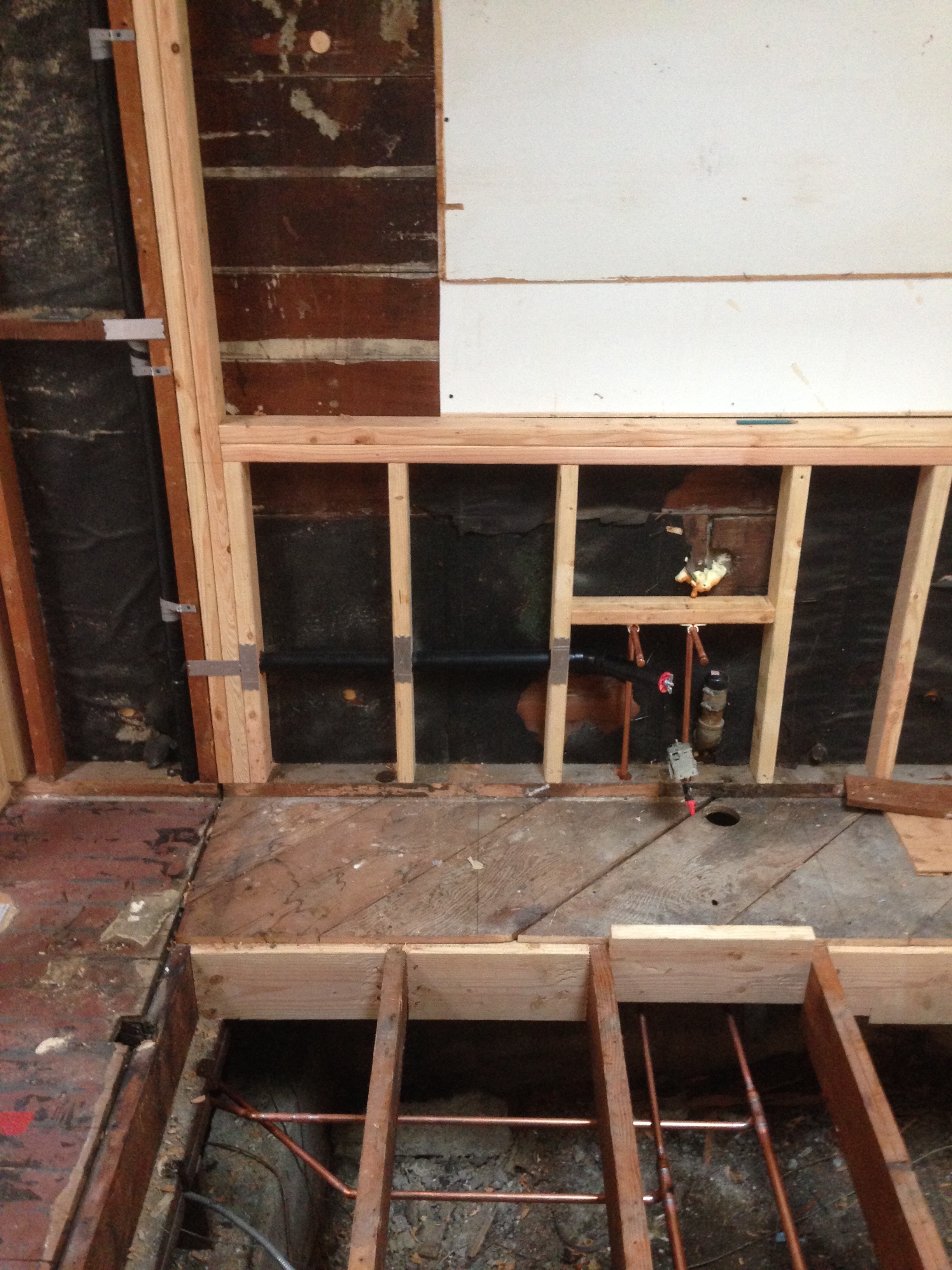 All new copper supply lines and drains for kitchen sink