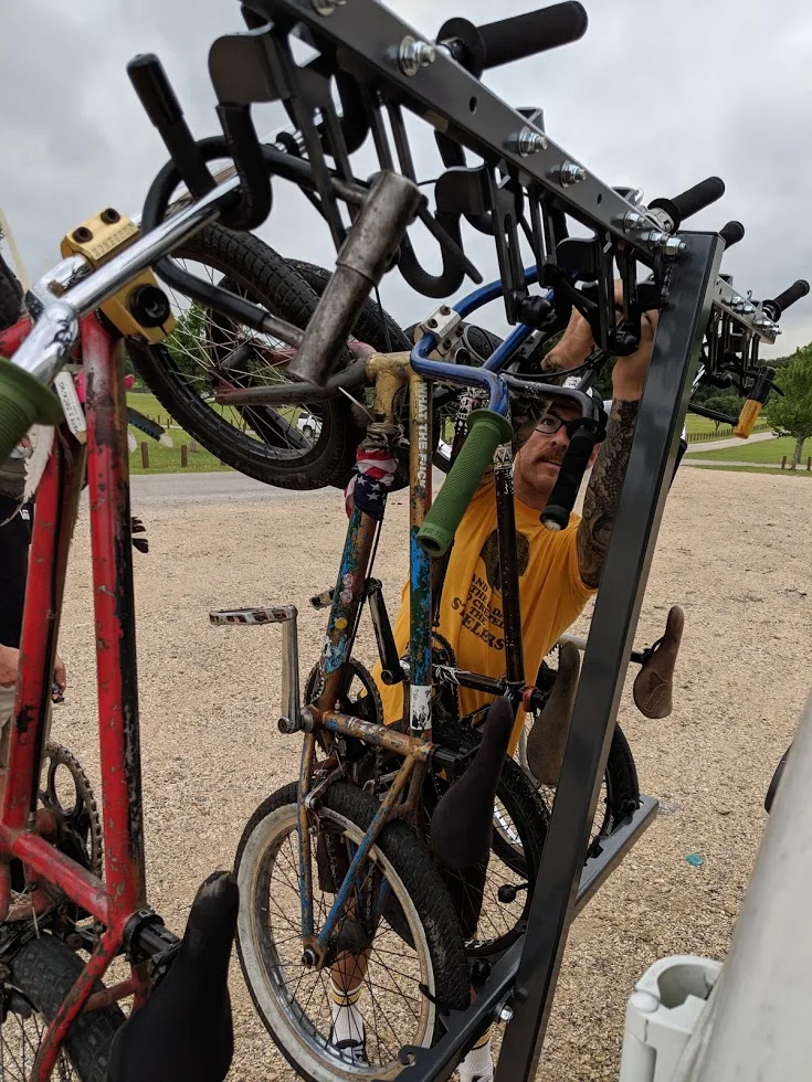 Cory Foust loading up the bmx crew!