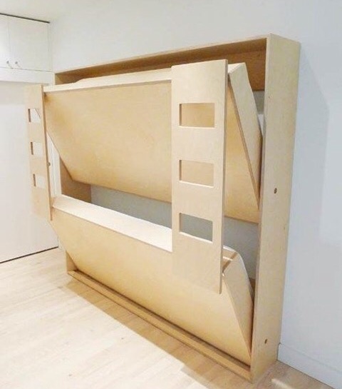 Use folding bed or tables to save space.