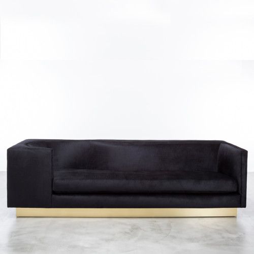 Laurent couch in black and brass from 1stdibs.com 