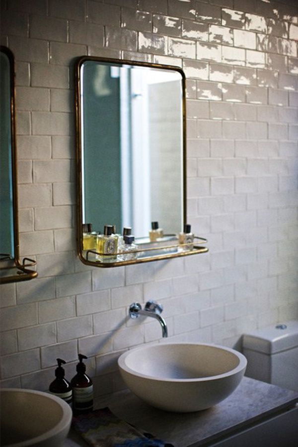 Beautiful glazed tiles in white gives the feel of a room warmth in the bathroom.
