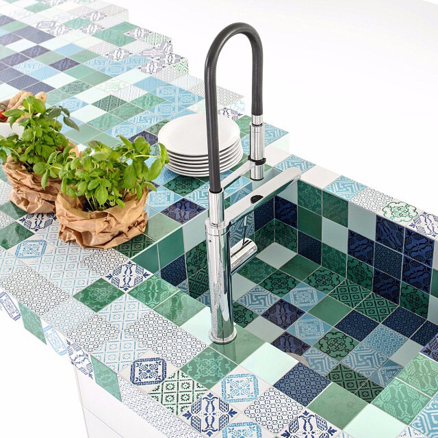 Mini tiles to create you own costume made sink for kitchen or bathroom.