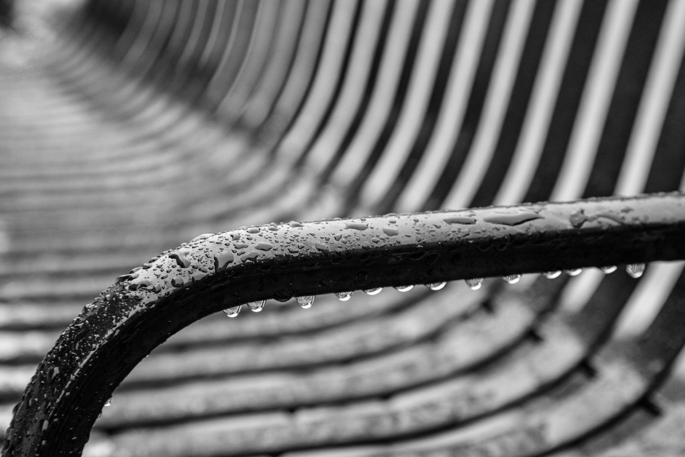 “Bench with melting snow”, inkjet print, 20”H x 30”W