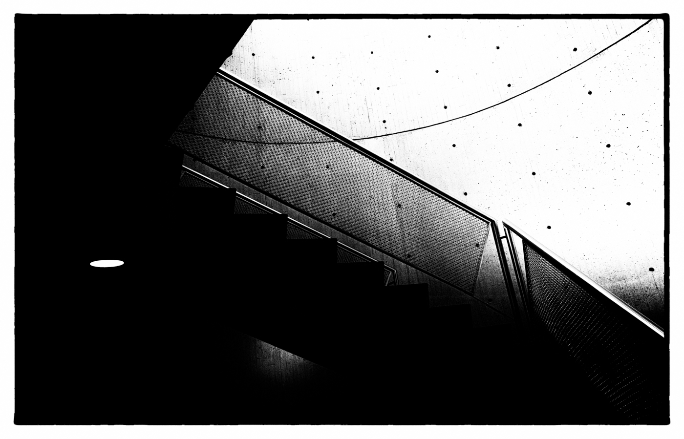 "Stairs, Yale Art Museum”, inkjet print, 18”H x 24”W