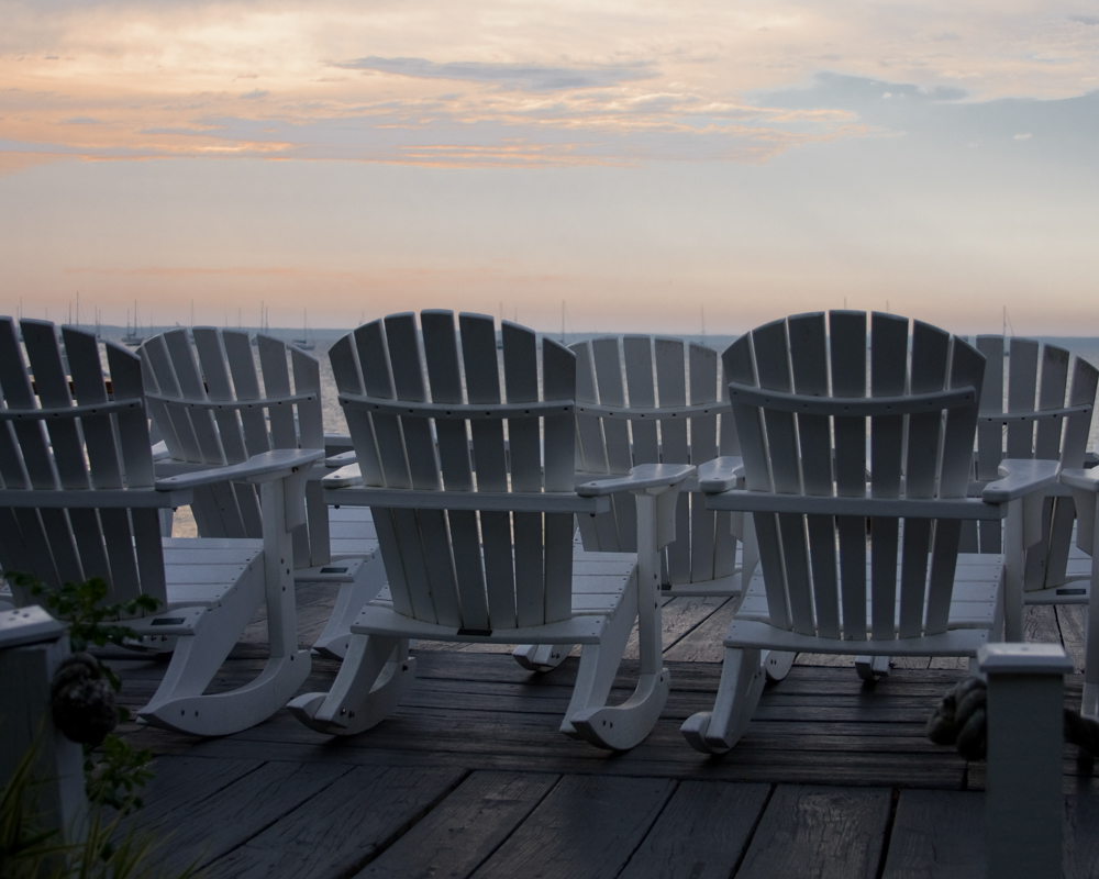 "Waiting For Sunrise - At the Red Inn Provincetown MA quiet morning waiting for sunrise", photographic print, 20"H x 26"W