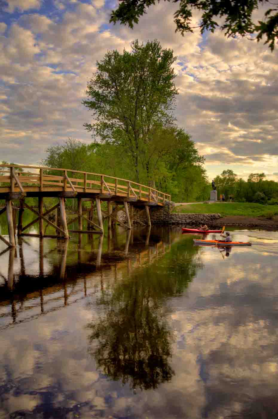 "Concord River Bridge", canvas wrap, 32”H x 24”W