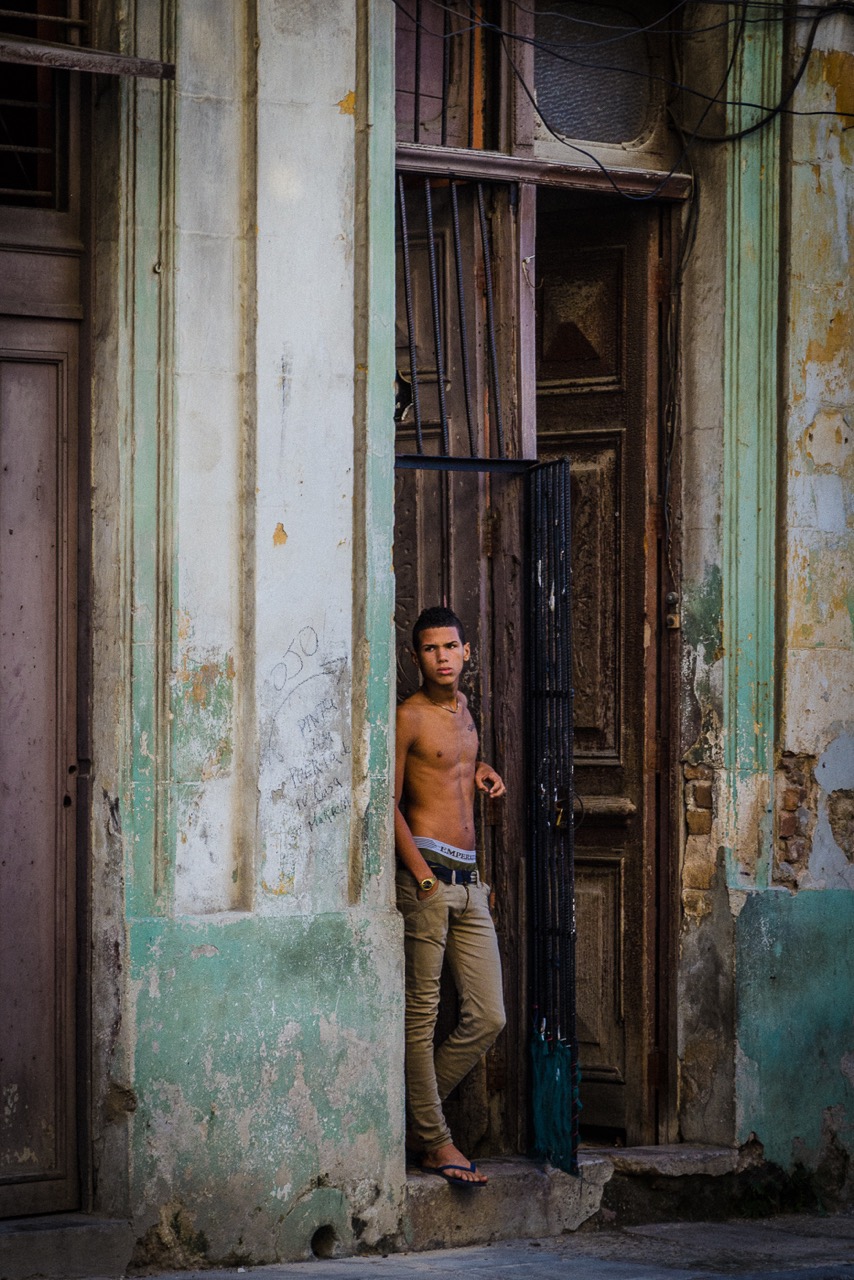 "Havana Doorway", inkjet print, 24”H x 18”W