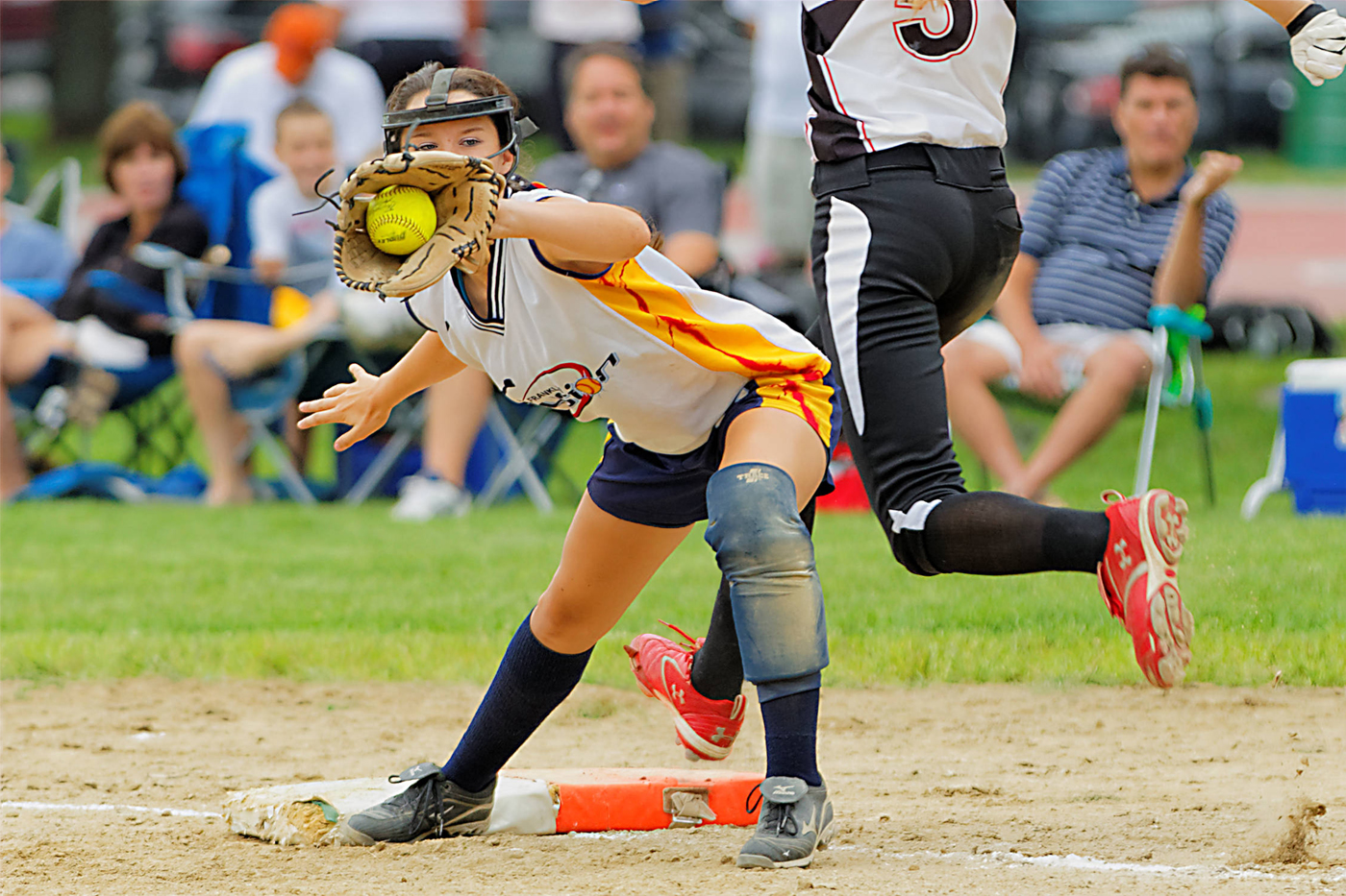 "Out at First", glossy photo print, 12.5"H x 16.5"W