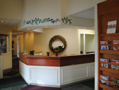 Our reception desk where you will be greeted by our friendly staff