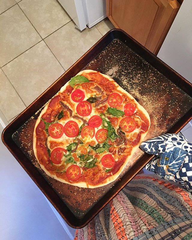 Pizza night! This past weekend I felt like I&rsquo;m starting to understand how pizza dough works and how to work with it. When to let it sit and when to get it in action. The amount of flour. The lessons I am learning in the kitchen. Patience, perse