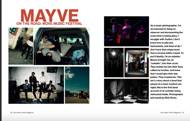 On the Road with Mayve at the Move Music Festival Decorated Youth Magazine, Issue 13, Page 38 2016