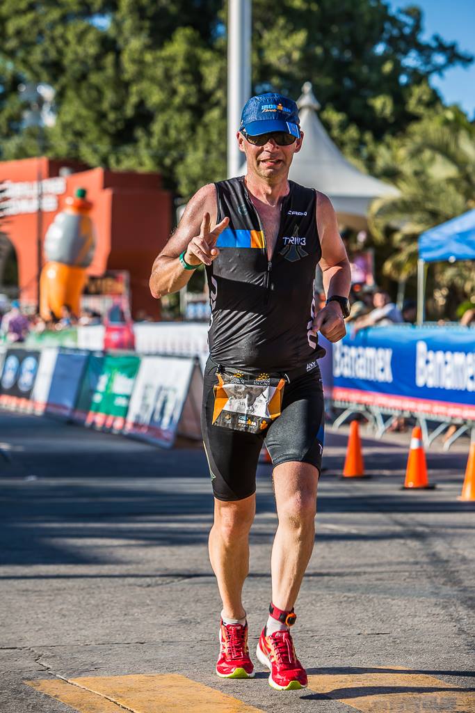 Andrew Duggan, CEO of Equal Earth, racing Ironman in 2014.