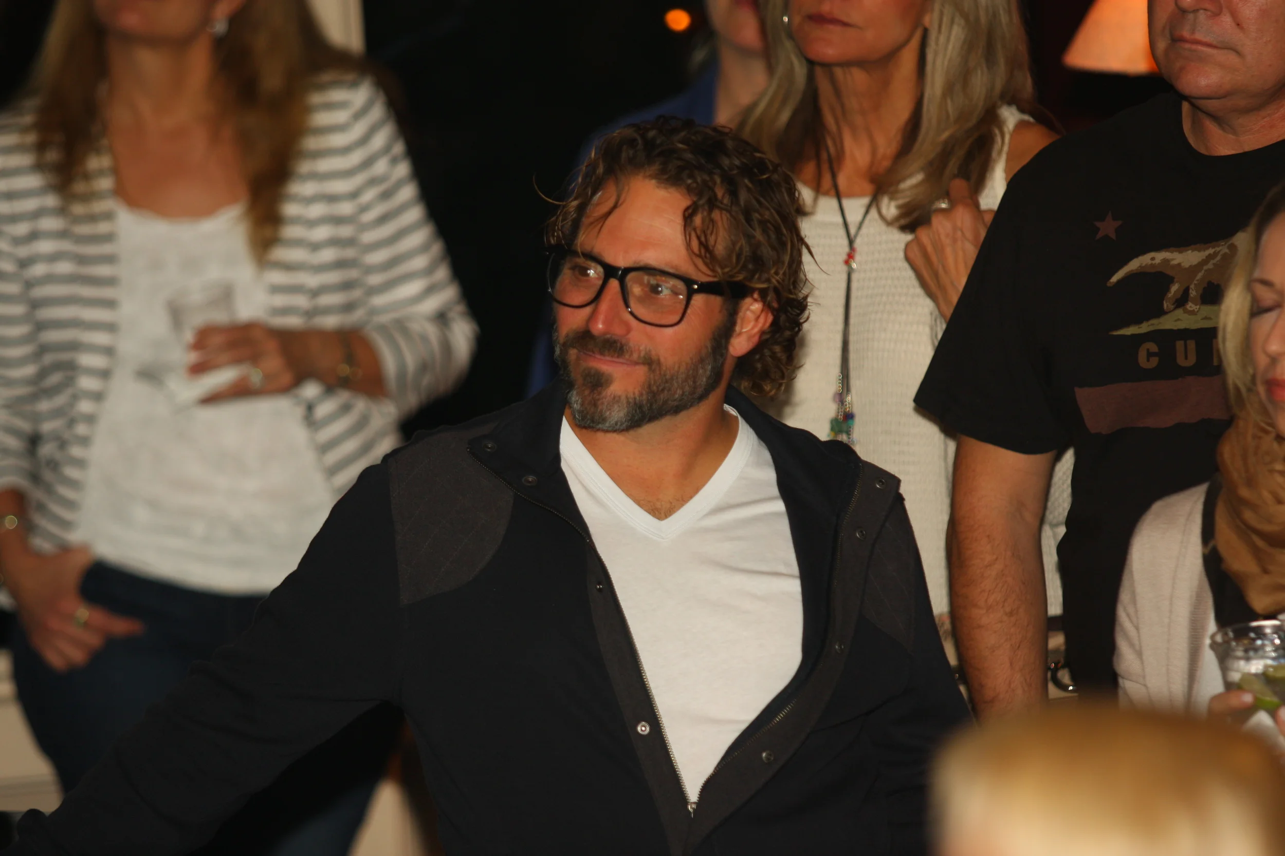 Matt relaxing at the Matt Hoffmann RAAM Launch Party this past November.