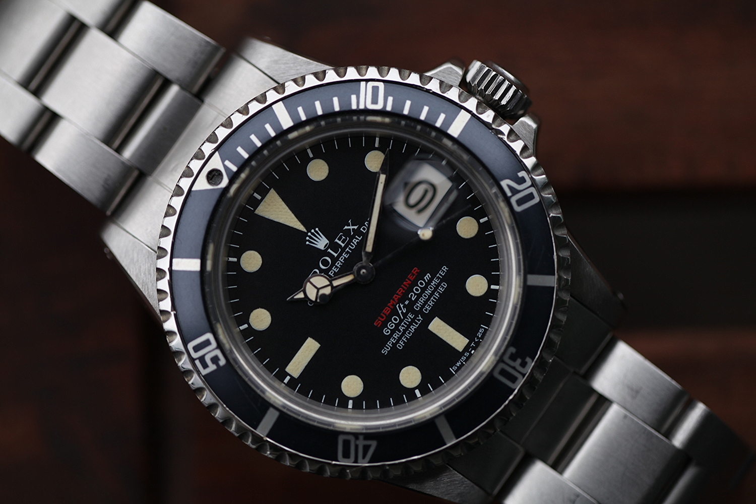 1970 Rolex Red Submariner 1680 - Mk 4 Dial, Just Serviced — Meters First