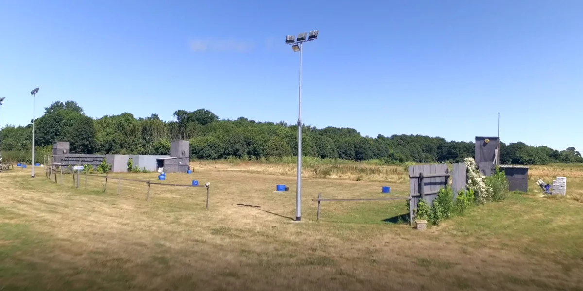 STILL FROM ANDREW SIZELAND DRONE VIDEO - Overview of Chalk Farm Clay Ground