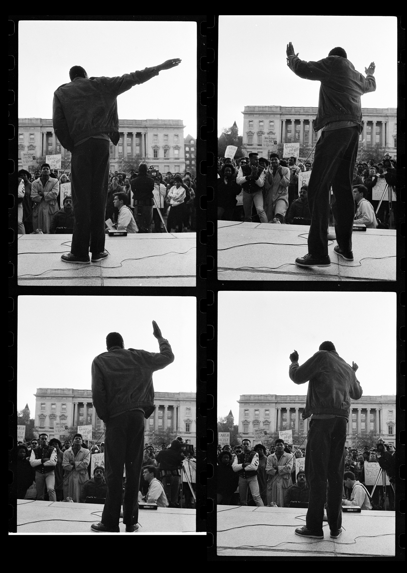 Anti-racism rally at the University of Wisconsin, 1988.