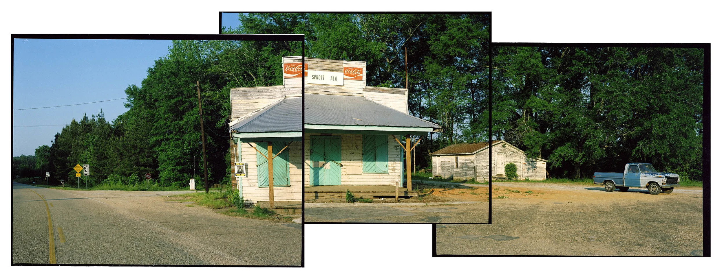   This building in Sprott, Alabama was photographed by Walker Evans in 1935 and has become an icon of social documentary photography.&nbsp; Sprott was where the families documented in Evans’ book with James Agee, “Let Us Now Praise Famous Men” lived.