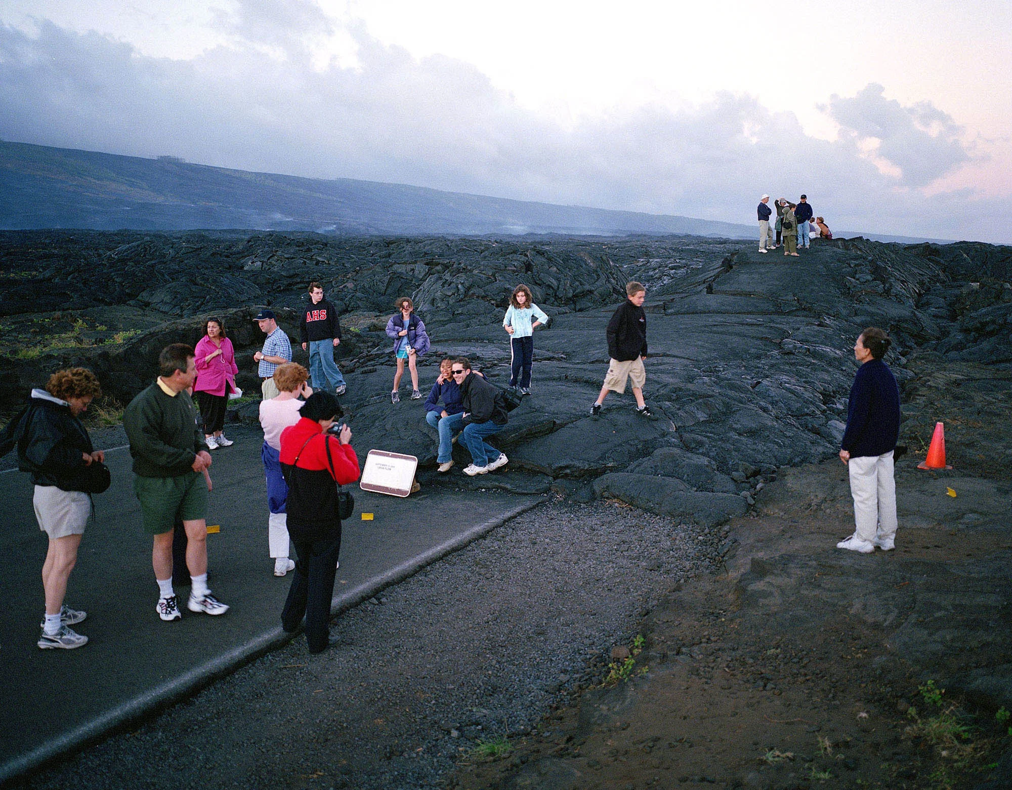   Lava from Mount Kilauea covers a highway on the big island of Hawaii. &nbsp;Picture made in 2004.  