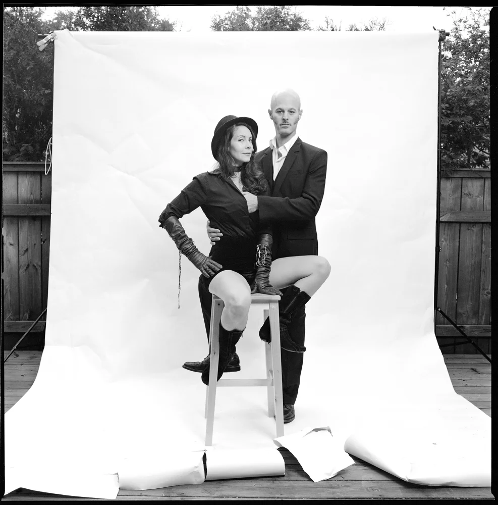 Meggan & Craig reenact David Bailey's portrait of John & Yoko.