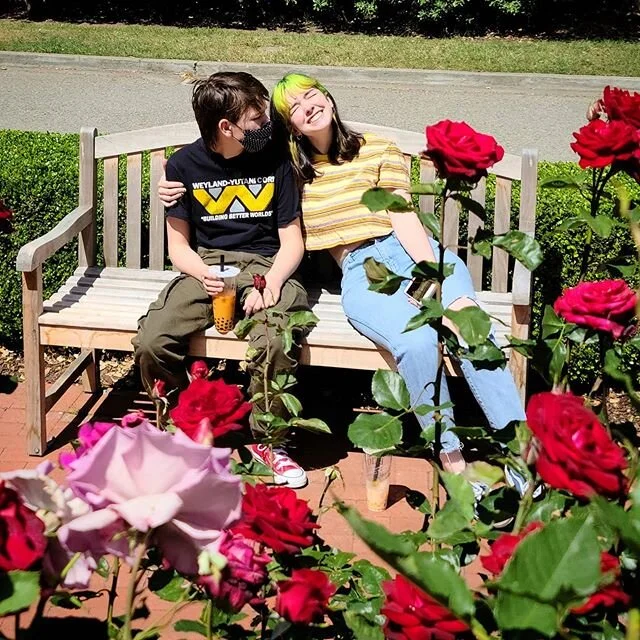 Sisters in the park.