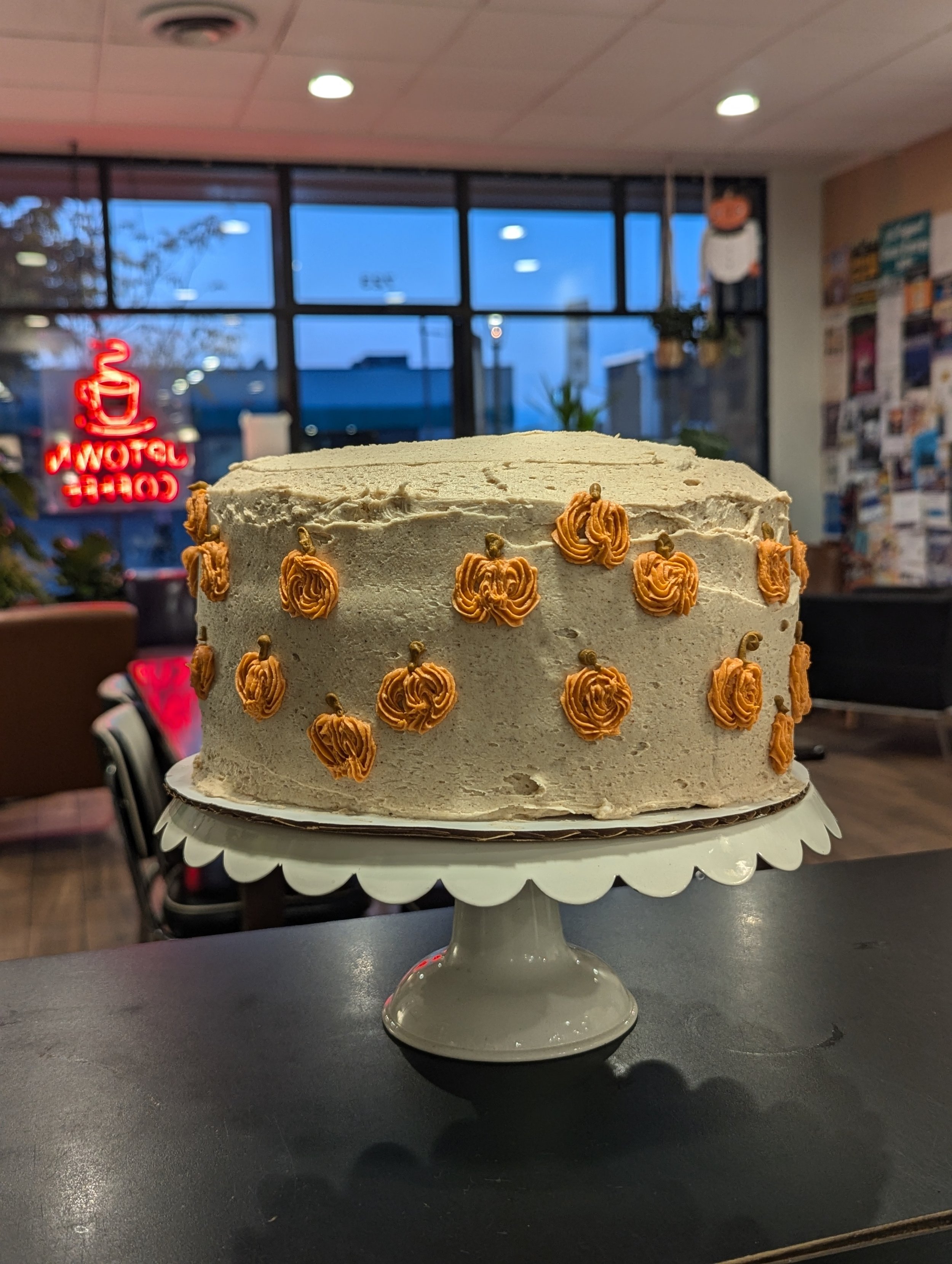 Three Layer Vegan Pumpkin Spice Cake