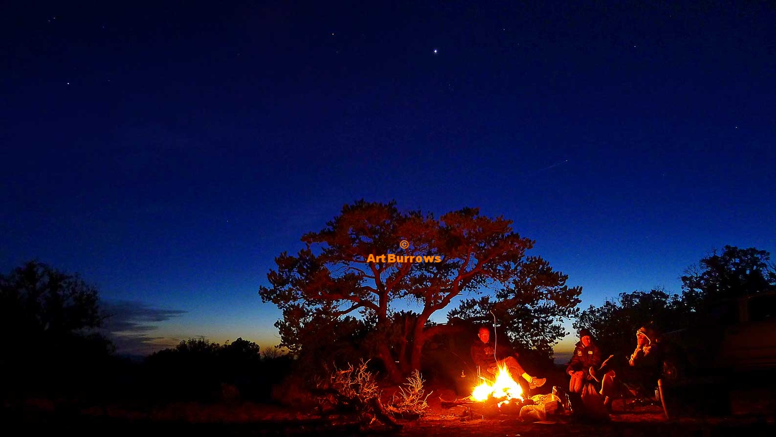 Desert Evening Fire