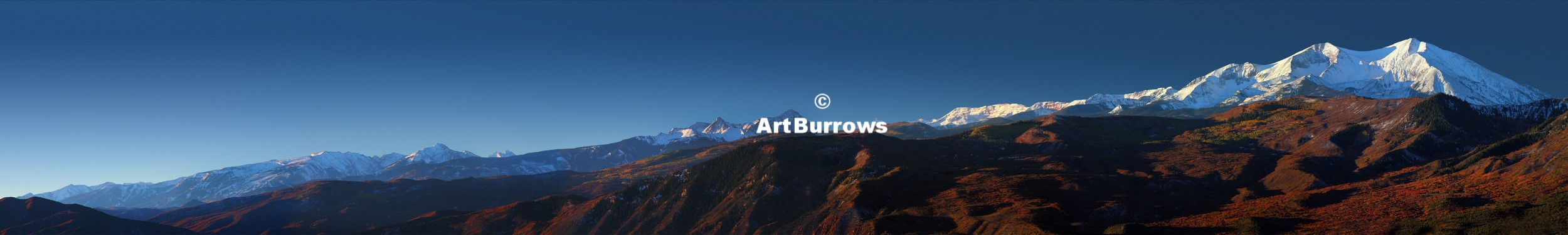 First snow on Mt. Sopris Panorama