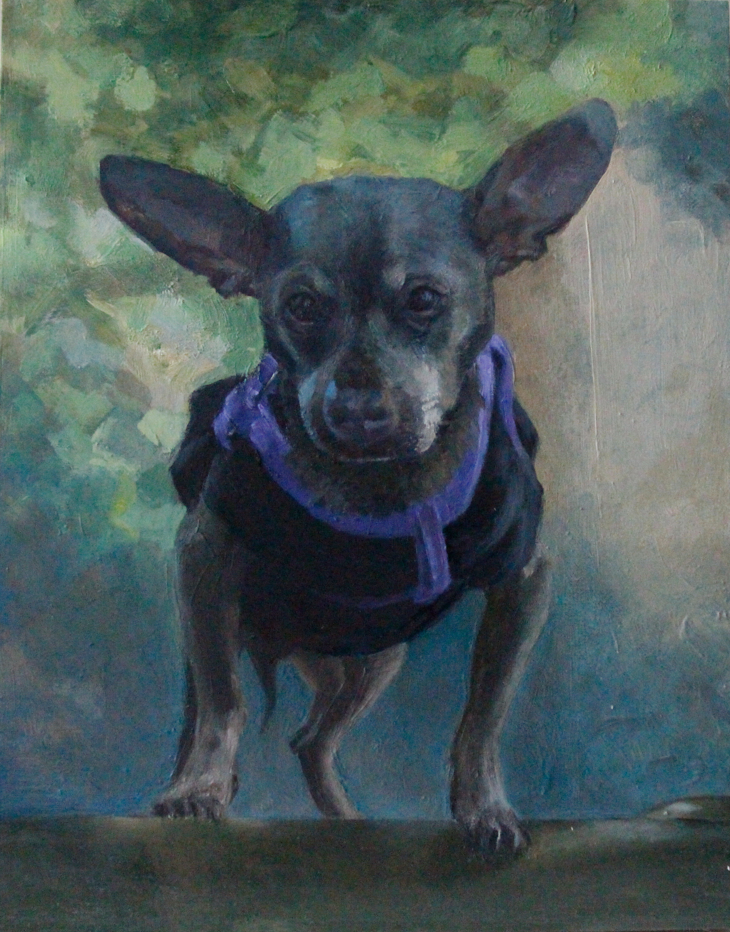 Buddy, 2019. Oil on board, 11x14 inches. Private collection.