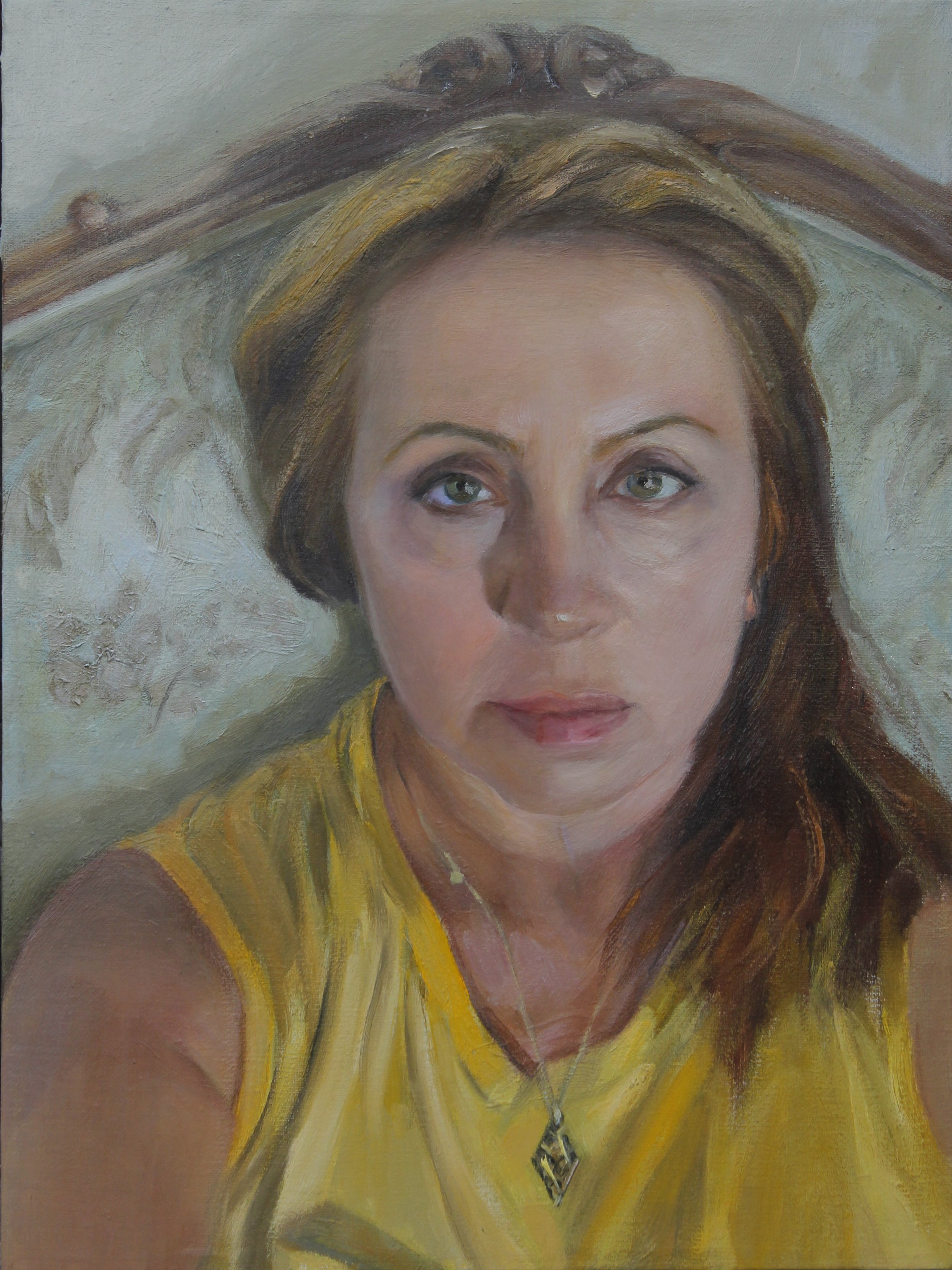 Self-Portrait, 2023. Oil on linen, 16x12".