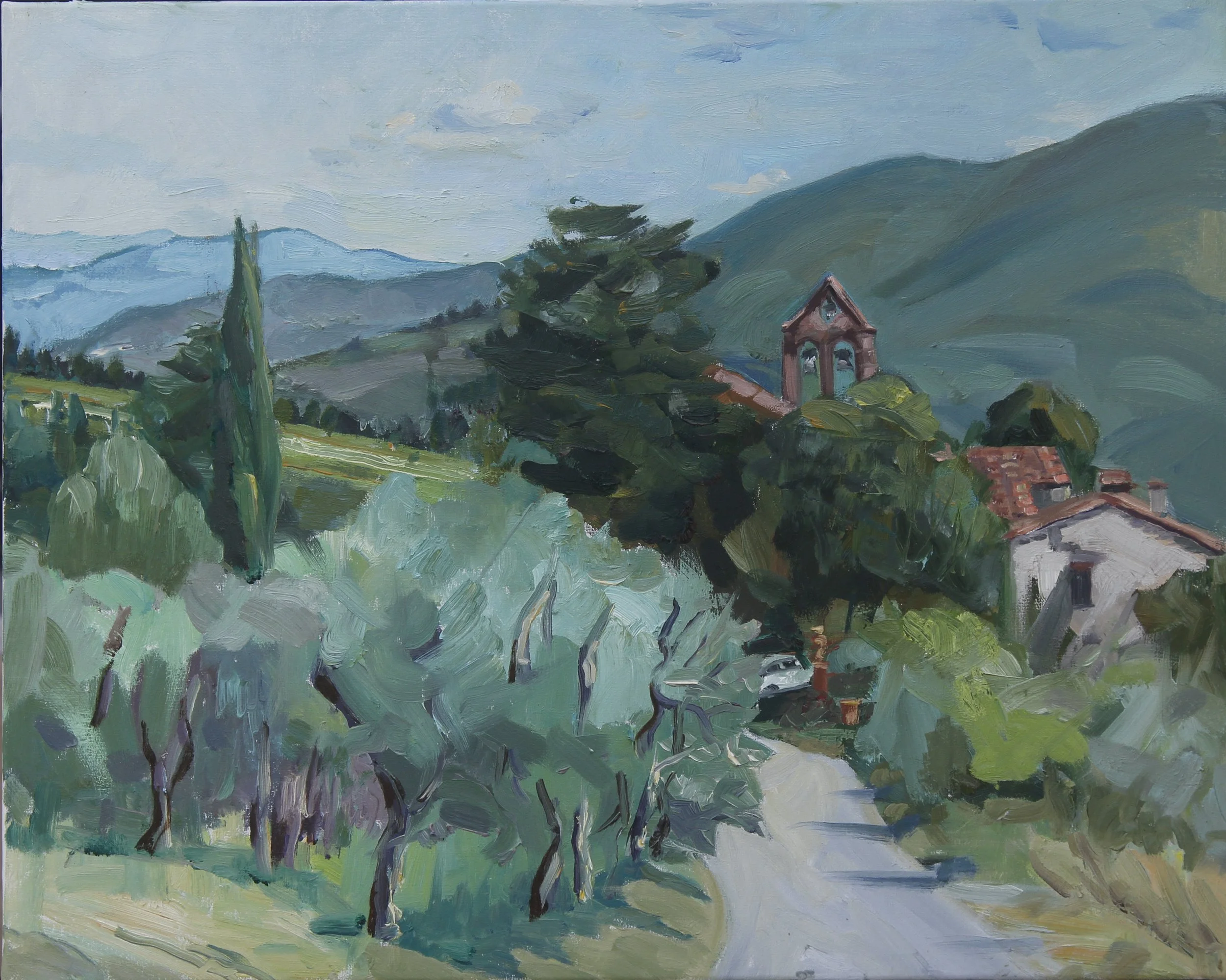 San Cresci, Italy, 2025, Oil on canvas, 16x20 inches.