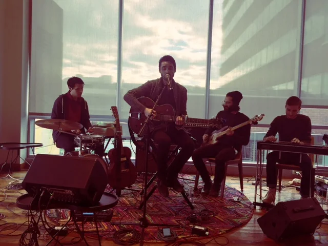 Oh Malô performing for the Live Under the Dome Music series at Google Cambridge. 
