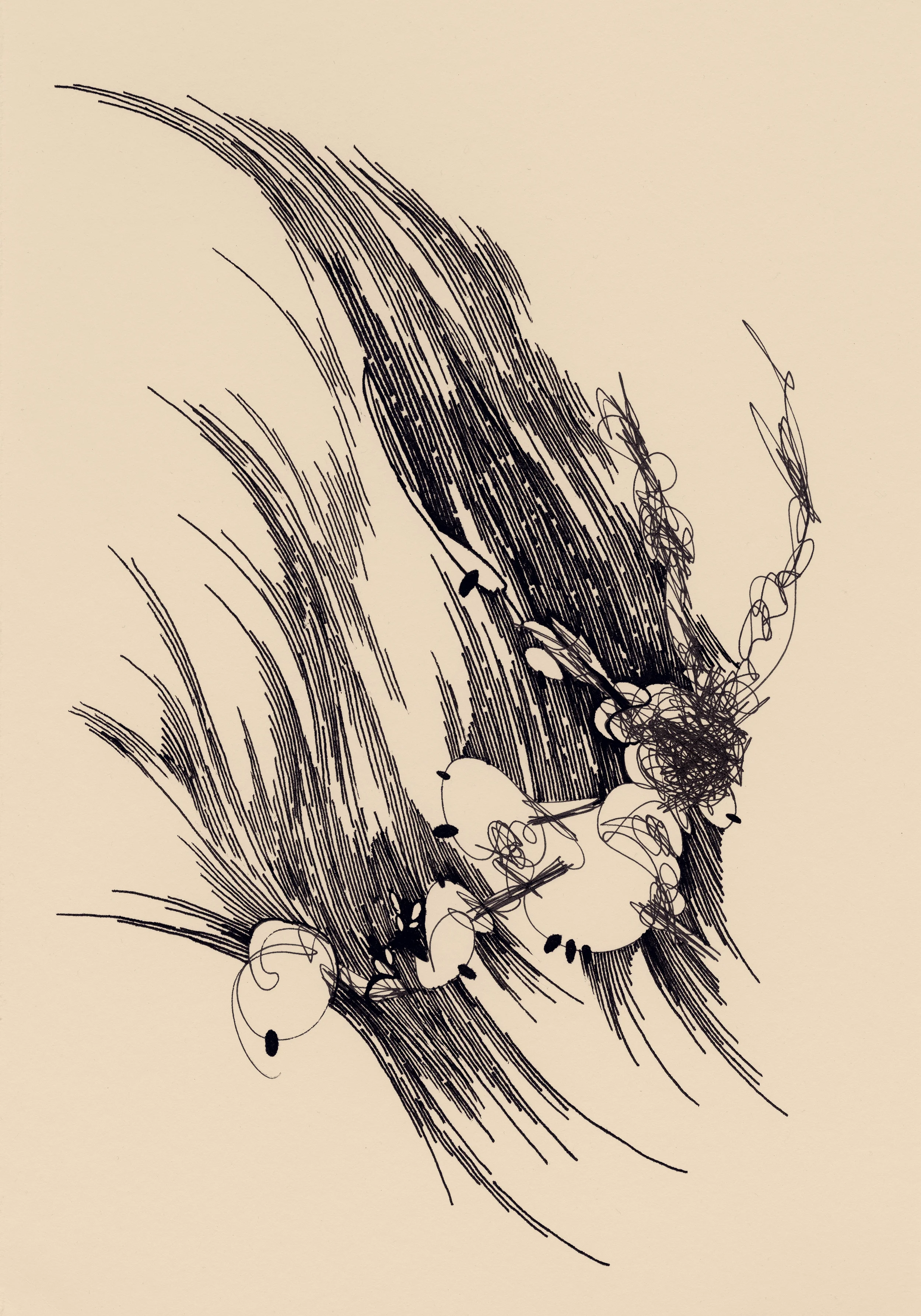 Untitled , 2015 Ink on paper 7 in x 10 in