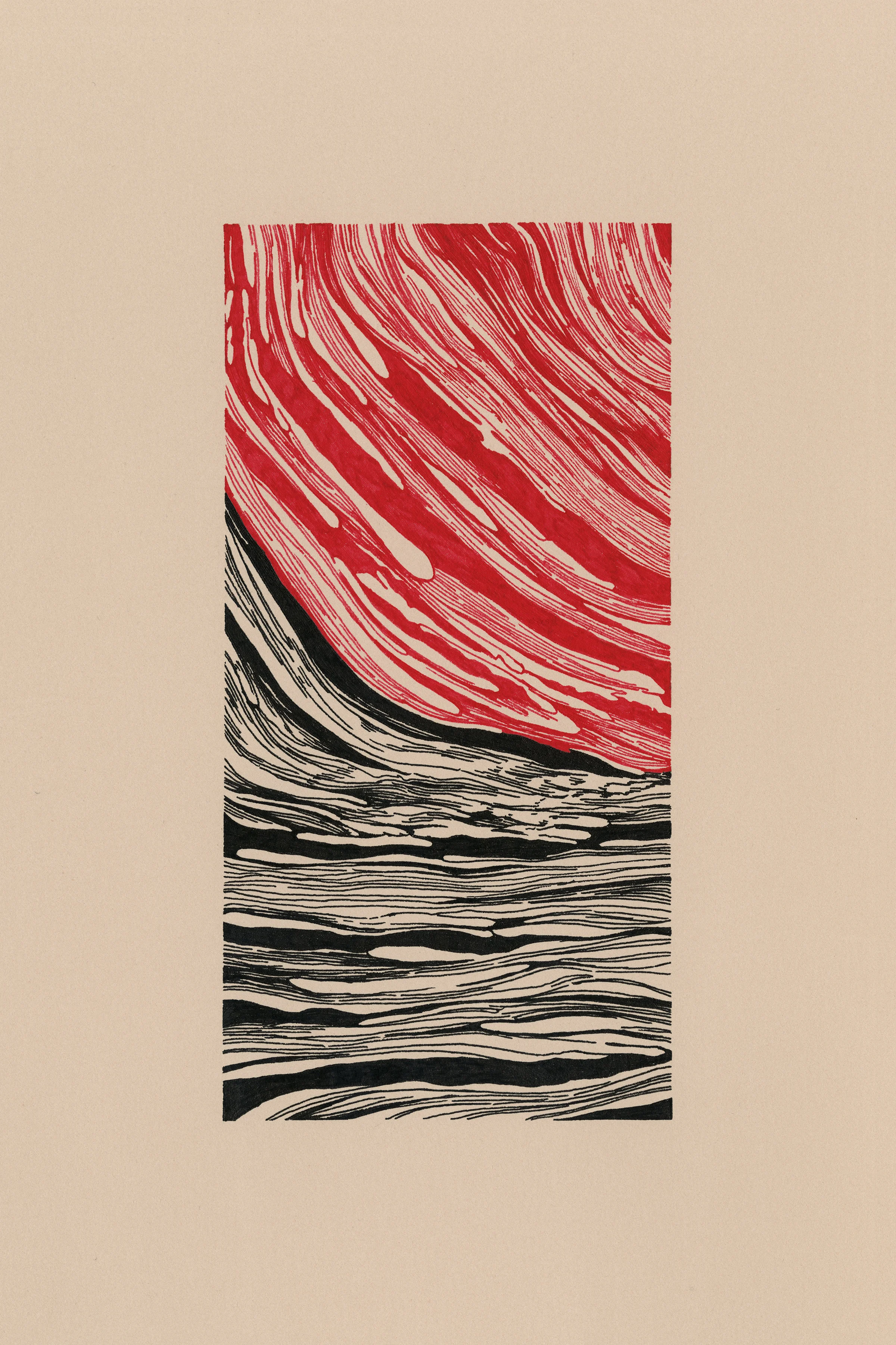 Untitled , 2016 Ink on paper 6 in x 9 in